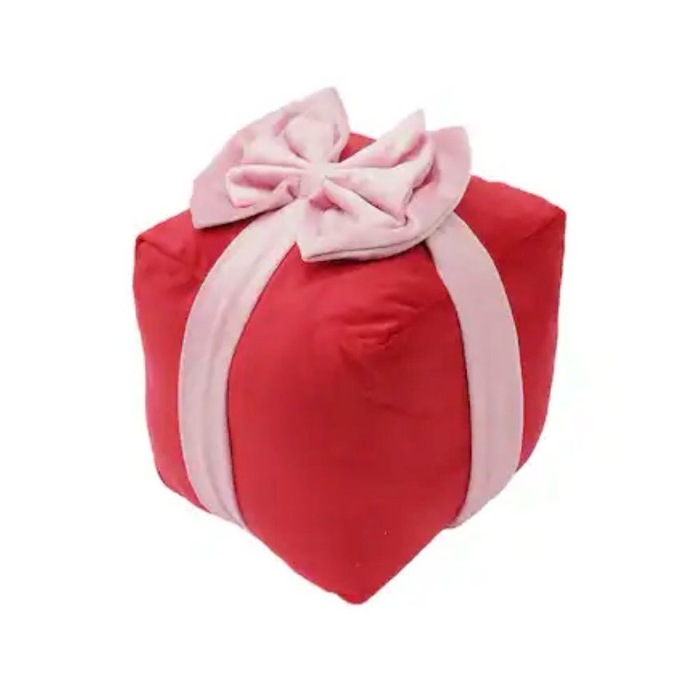 Brand New without tags - Hot Pink and Light Pink Gift-Shaped Pillow - Large